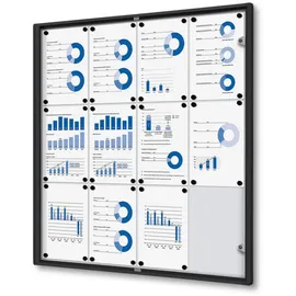 Showdown Displays Showdown® Displays Schaukasten Economy schwarz 12x DIN A4, 1 St.
