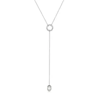 Elli Y-Kette Kristalle Perle 925 Silber Ketten Damen