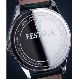 Festina Herren Analog Quarz Uhr mit Leder Armband F20426/7