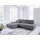 Fun Möbel Ecksofa Sofa mit Schlaffunktion VOGAR Stoff Poso Grau Ottomane Links - Grau