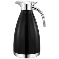 rungassi Thermoskanne Isolierkanne Kaffeekanne 2 Liter (Schwarz)
