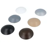 MS Beschläge Türpuffer selbstklebend Wandtürstopper Kunststoff Wandpuffer Türstopper Wandschützer Türklinkenstopper Anschlagspuffer (Ø 60mm, Braun)