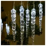 FHS International LED Eiszapfenlichterkette 6 m Transparent