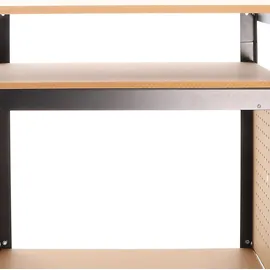 XPOtool Fahrbare Werkbank Holz/Metall 69 x 51 x 66-82 cm braun