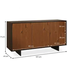 Idimex Sideboard ARTO 137 x 71 x 41 cm Braun