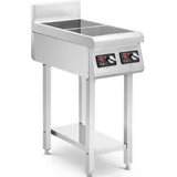 Royal Catering Induktionsplatte - 2 x 3500 W - 2 x 20 cm - Timer - mit Unterbau -