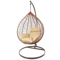 Kideo Komplettset: großer Hängesessel mit Gestell & Kissen, Korbsessel,