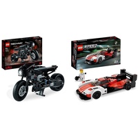 LEGO 42155 Technic The Batman - BATCYCLE Set, Motorrad-Spielzeug & 76916 Speed Champions Porsche 963, Modellauto-Bausatz, Rennfahrzeug Spielzeug für Kinder, 2023 Sammelset mit Fahrer-Minifigur