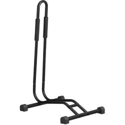 Relaxdays Fahrradständer Boden, für Reifenbreite bis 2,5", Fahrrad Ausstellungsständer, Vorder- & Hinterrad, schwarz