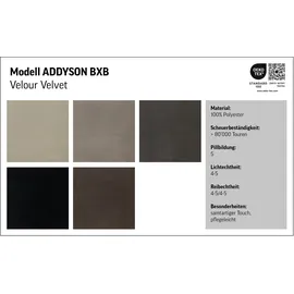 LeGer Home by Lena Gercke Boxspringbett "Addyson", silber, B:190cm L:230cm, 100% Polyester, LEGER HOME BY LENA GERCKE, Komplettbetten, Boxspringbett, Boxspringbett inkl. Topper, 2 Matratzen