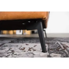 KAWOLA Sofa BLOOM Ecksofa Leder cognac Recamiere rechts