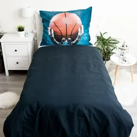 Basketball Bettwäsche Basketball Schwarz 140 x 200 cm + 70 x 90 cm