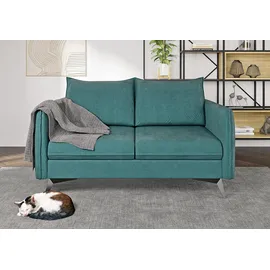 s-style möbel 2-SITZER-SOFA Pulse Türkis Luxusmicrofaser