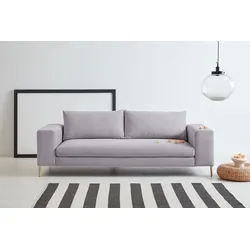 3-Sitzer OTTO PRODUCTS "Finnja", silber (silberfarben), B:247cm H:83cm T:103cm, Luxus-Microfaser: aus recycleten Textilien (100% PES), Sofas, 3-Sitzer-Sofa, mit Recycling-Bezug