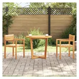 vidaXL Garten-Esstisch Ø 90 x 75 cm Massivholz Akazie Braun