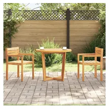 vidaXL Garten-Esstisch Ø 90 x 75 cm Massivholz Akazie Braun
