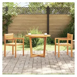vidaXL Garten-Esstisch Ø 90 x 75 cm Massivholz Akazie Braun