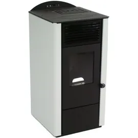 Apex Digital Apex Pelletofen 9,5kW Stahl Schwarz/Abdeckplatte Weiß