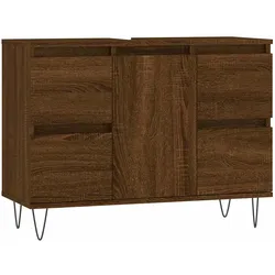 vidaXL Badschrank Braun Eichen-Optik 80x33x60 cm Holzwerkstoff