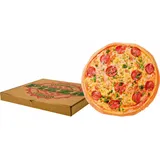 UNITED LABELS Dekokissen Pizza Ø 40 cm Mehrfarbig