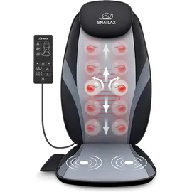 SNAILAX Massagesitzauflage mit Wärmefunktion und Vibrationsmassage Grau/Schwarz