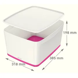 Leitz MyBox Aufbewahrungsbox 38,5 x 31,8 x 19,8 cm 1-tlg. weiß/pink