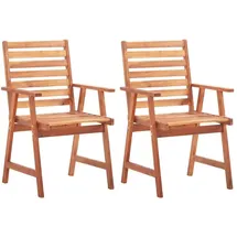 vidaXL Gartenstuhl 56 x 62 x 92 cm braun 2 St.