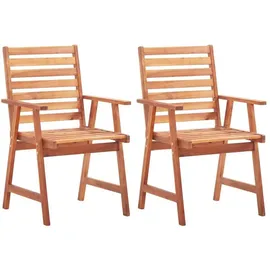 vidaXL Gartenstuhl 56 x 62 x 92 cm braun 2 St.