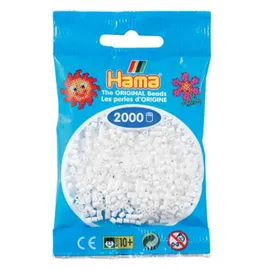 Hama Mini-Bügelperlen 2000 Stück weiß