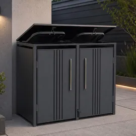 MCW Mülltonnenverkleidung MCW-Q76 116 x 132 x 89 cm anthrazit