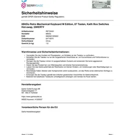 8bitdo Retro Mechanical Keyboard Kailh Box Switches QWERTY