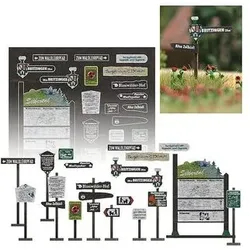 BUSCH 1498 Holzschilder H0