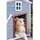dehner lieblinge Hundehütte Hector, ca. B96,5/H103/T79 cm, Grau, Dunkelrot, Weiß