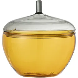 Bloomingville Behälter Danni aus Glas, 250 ml, Ø10xH10,5 cm, gelb