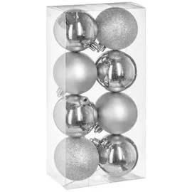 Atmosphera Weihnachtsbaumkugel 7 cm Silber