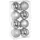 Atmosphera Weihnachtsbaumkugel 7 cm Silber