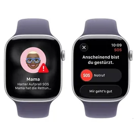 Apple Watch Series 11 GPS 46mm Silver Aluminium Sport Band purple fog M/L