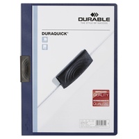 Durable Klemm-Mappe Duraquick, 20 A4, dunkelblau, 20er Packung, 227007