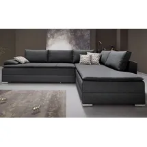 otto home Ecksofa OTTO HOME "Night & Day L-Form, B: 324 cm", grau (hellgrau), B:324cm H:95cm T:218cm, Struktur ( 100% Polyester);Luxus-Microfaser (100% Polyester), Sofas, Ecksofa, mit Bettfunktion, Bettkasten & 3 Zierkissen, Boxspringbett 180x200 cm, Topseller