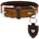 Hundehalsband Cognac/Dunkelbraun 50