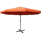 Mendler Meran Pro Ø 500 cm terracotta mit Volant ohne Ständer