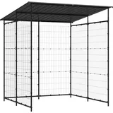 vidaXL Fahrradschuppen 190x190x222 cm Stahl Schwarz Fahrradbox