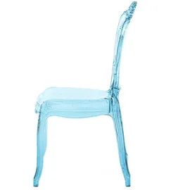 Beliani Esszimmerstuhl 2er Set Blau/Transparent Kunststoff Schick