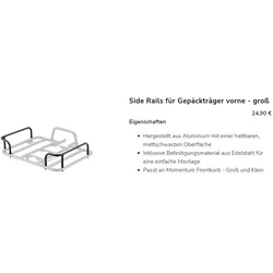 Momentum Voya E+ - Side Rails für Gepäckträger vorne - groÃ