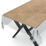 ANRO Transparente Tischdecke Schutzdecke Glasklar Durchsichtig Klarsichtfolie - Marta - 0,3mm 2000x140cm (20m) Farbe Transparent