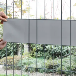 [en.casa] Zaunfolie Jesteburg 4 x Rolle Hellgrau