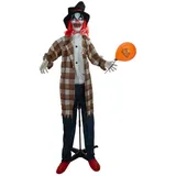 Europalms Halloween Figur Clown Hatty, animiert, 185cm
