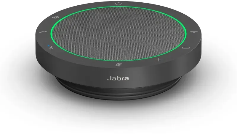 Jabra Speak2 55, Mobile Freisprecheinrichtung, Vollduplex Audio, Bis zu 12 Stunden Akkulaufzeit, Spritzwassergeschützt, 4 Mikrofone, USB-A- und -C-Ans