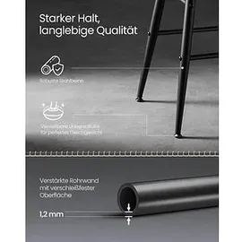 VASAGLE Barhocker LBC080B01 schwarz Kunstleder, 2 St.