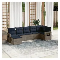 vidaXL Gartensofa-Set 7-tlg. grau